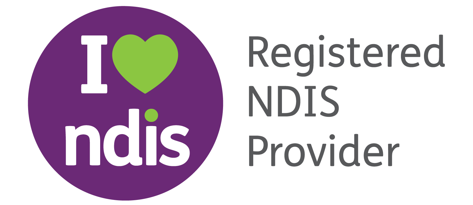 I Heart Ndis Registered Provider Logo Short